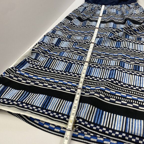 J.Crew  Women’s Maxi Dress with Printed Skirt Size 10 Navy Blue Sundress,Beach - Picture 7 of 16